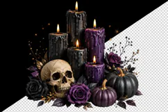 Halloween tumbler, mug wrap, clipart sublimation design Product Image 2