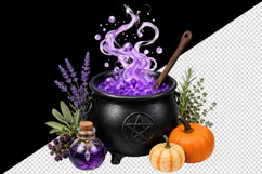 Halloween tumbler, mug wrap, clipart sublimation design Product Image 2