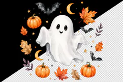 Halloween tumbler, mug wrap, clipart sublimation design Product Image 2