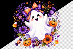 Halloween tumbler, mug wrap, clipart sublimation design Product Image 2