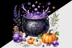 Halloween tumbler, mug wrap, clipart sublimation design Product Image 2