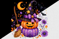 Halloween tumbler, mug wrap, clipart sublimation design Product Image 2