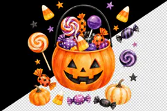 Halloween tumbler, mug wrap, clipart sublimation design Product Image 2