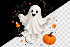 Halloween tumbler, mug wrap, clipart sublimation design Product Image 2