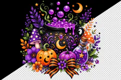 Halloween tumbler, mug wrap, clipart sublimation design Product Image 2