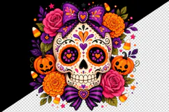 Halloween tumbler, mug wrap, clipart sublimation design Product Image 2