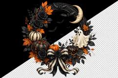 Halloween tumbler, mug wrap, clipart sublimation design Product Image 2
