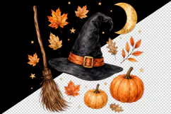 Halloween tumbler, mug wrap, clipart sublimation design Product Image 2