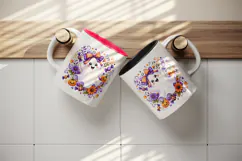 Halloween tumbler, mug wrap, clipart sublimation design Product Image 3