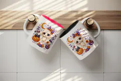 Halloween tumbler, mug wrap, clipart sublimation design Product Image 3