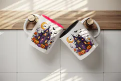Halloween tumbler, mug wrap, clipart sublimation design Product Image 3
