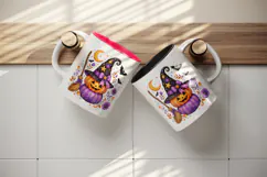 Halloween tumbler, mug wrap, clipart sublimation design Product Image 3
