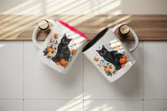 Halloween tumbler, mug wrap, clipart sublimation design Product Image 3