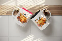 Halloween tumbler, mug wrap, clipart sublimation design Product Image 3