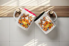 Halloween tumbler, mug wrap, clipart sublimation design Product Image 3