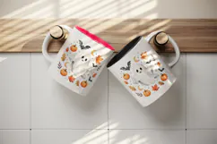 Halloween tumbler, mug wrap, clipart sublimation design Product Image 3