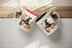 Halloween tumbler, mug wrap, clipart sublimation design Product Image 3
