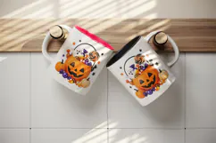 Halloween tumbler, mug wrap, clipart sublimation design Product Image 3