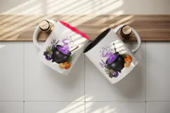 Halloween tumbler, mug wrap, clipart sublimation design Product Image 3