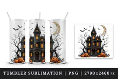 Halloween tumbler, mug wrap, clipart sublimation design Product Image 4