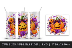 Halloween tumbler, mug wrap, clipart sublimation design Product Image 4