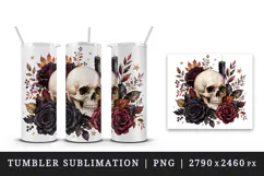 Halloween tumbler, mug wrap, clipart sublimation design Product Image 4