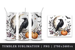 Halloween tumbler, mug wrap, clipart sublimation design Product Image 4