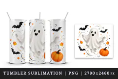 Halloween tumbler, mug wrap, clipart sublimation design Product Image 4