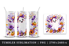 Halloween tumbler, mug wrap, clipart sublimation design Product Image 4