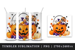 Halloween tumbler, mug wrap, clipart sublimation design Product Image 4