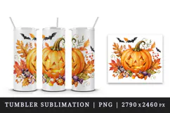 Halloween tumbler, mug wrap, clipart sublimation design Product Image 4