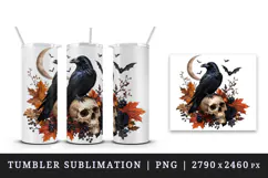 Halloween tumbler, mug wrap, clipart sublimation design Product Image 4