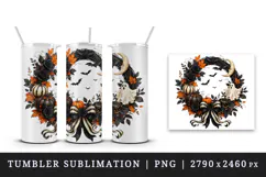 Halloween tumbler, mug wrap, clipart sublimation design Product Image 4