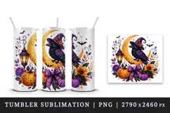 Halloween tumbler, mug wrap, clipart sublimation design Product Image 4