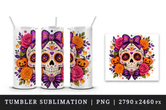 Halloween tumbler, mug wrap, clipart sublimation design Product Image 4