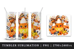 Halloween tumbler, mug wrap, clipart sublimation design Product Image 4