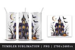Halloween tumbler, mug wrap, clipart sublimation design Product Image 4