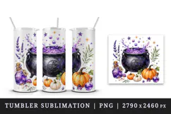 Halloween tumbler, mug wrap, clipart sublimation design Product Image 4