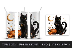 Halloween tumbler, mug wrap, clipart sublimation design Product Image 4