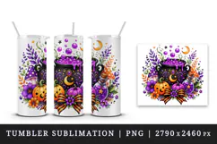 Halloween tumbler, mug wrap, clipart sublimation design Product Image 4