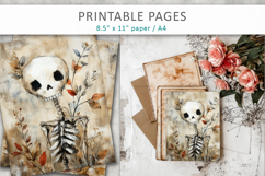 halloween junk journal, skeleton printable Product Image 5