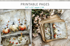 pumpkins vintage illustrations, halloween junk journal Product Image 6