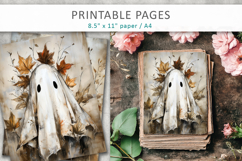 ghost vintage illustrations, halloween pages Product Image 3