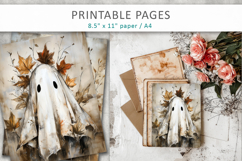ghost vintage illustrations, halloween pages Product Image 6