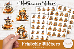 Cute Printable Halloween stickers being used as planner stickers