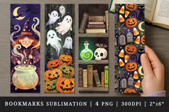 Halloween bookmarks printable sublimation bookmark design Product Image 1
