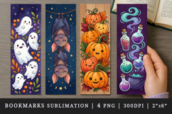 Halloween bookmarks printable sublimation bookmark design Product Image 1