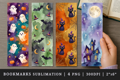 Halloween bookmarks printable sublimation bookmark design Product Image 1