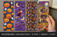 Halloween bookmarks printable sublimation bookmark design Product Image 1