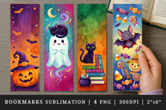 Halloween bookmarks printable sublimation bookmark design Product Image 1